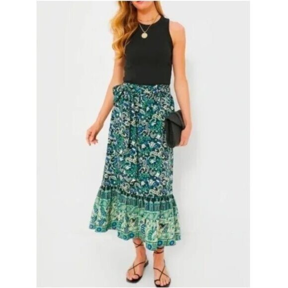 Tuckernuck | NEW Batik Floral Hampton Pull On Cotton Maxi Skirt Size XXXL - Picture 1 of 11